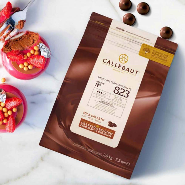 "Velvety Delight: Callebaut 823 Milk Chocolate"