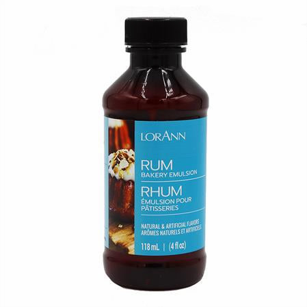 LorAnn Oils Rum, Bakery Emulsion   - 4 OZ   #0746-0806 - Papagino Foods Inc.