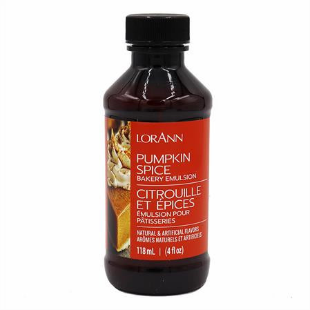 LorAnn Oils Pumpkin Spice, Bakery Emulsion - 4 OZ #0789-0806B - Papagino Foods Inc.