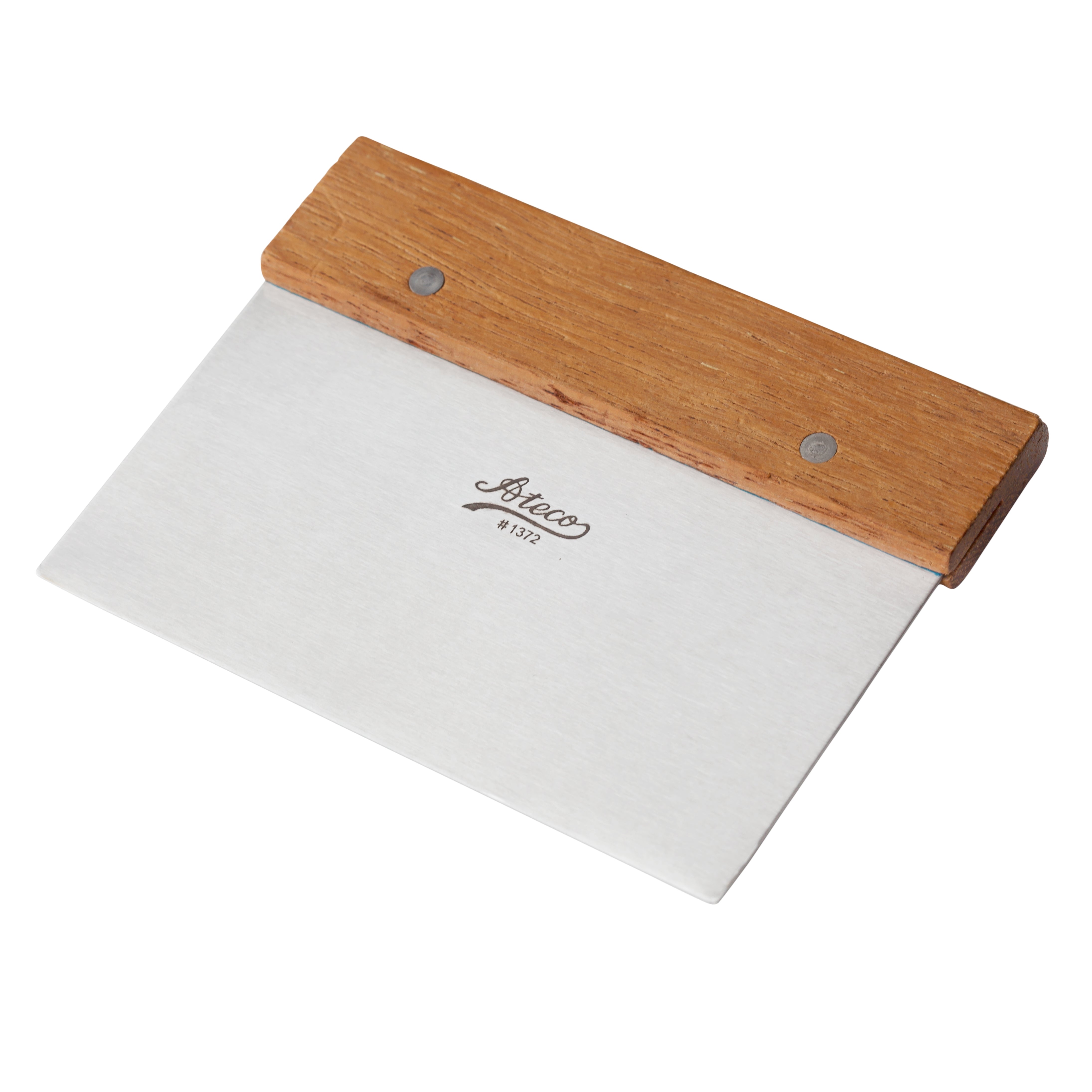Ateco Bench Scraper with Wood Handle #1372 - Papagino Foods Inc.