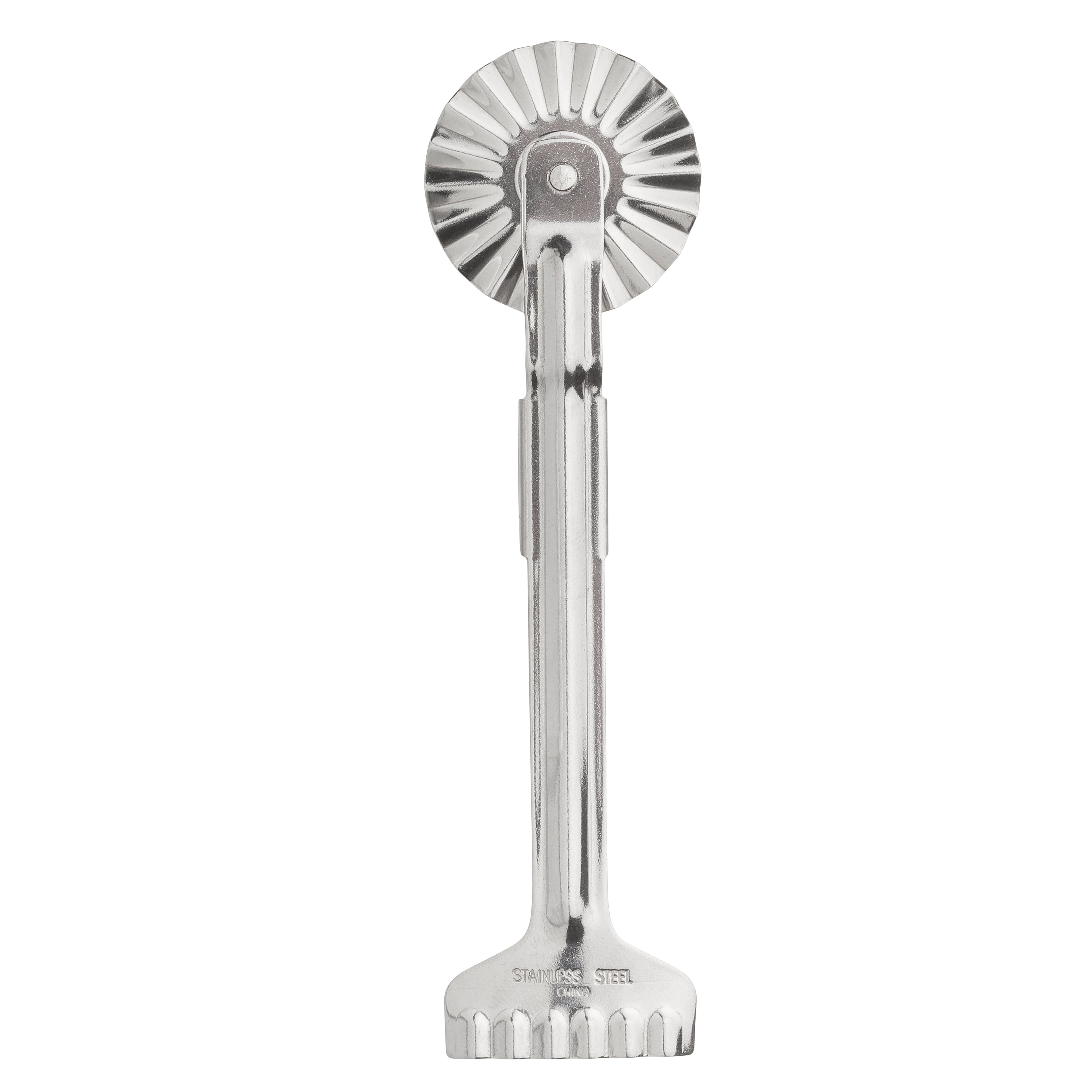 Ateco Pastry Cutter with Fluted Wheel (All Metal) #1398 - Papagino Foods Inc.