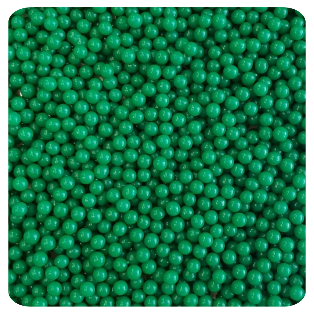 4MM Green Sugar Pearl 100g (3.5 oz) Sprinkles d'Art - Papagino Foods Inc.