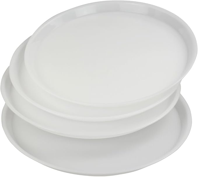 STi 12" White Plastic Catering Trays - 50 pcs