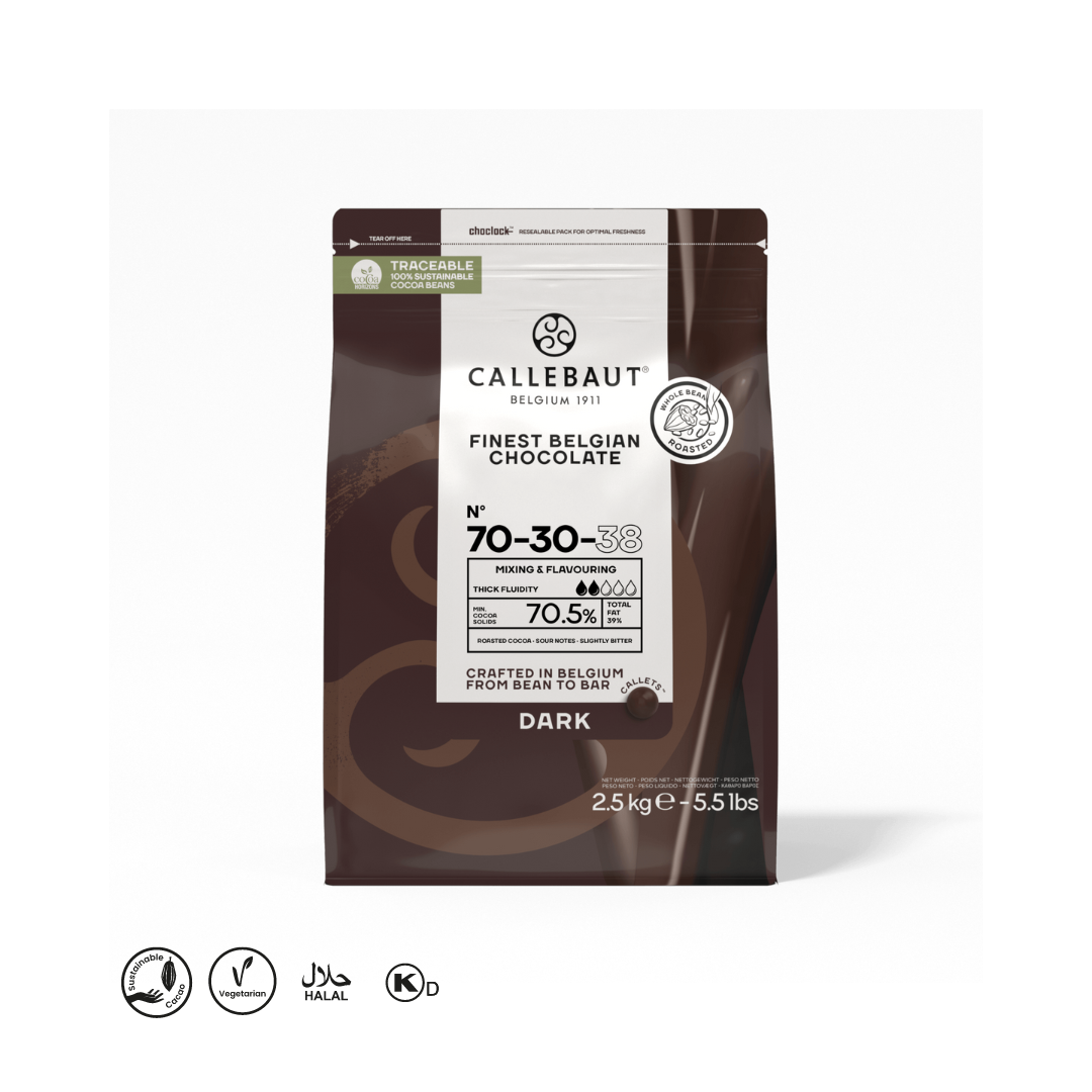 Callebaut Finest Belgian Dark Chocolate 70-30 2.5 kg **Pickup Only OR Shipping At Your Own Risk** - Papagino Foods Inc.