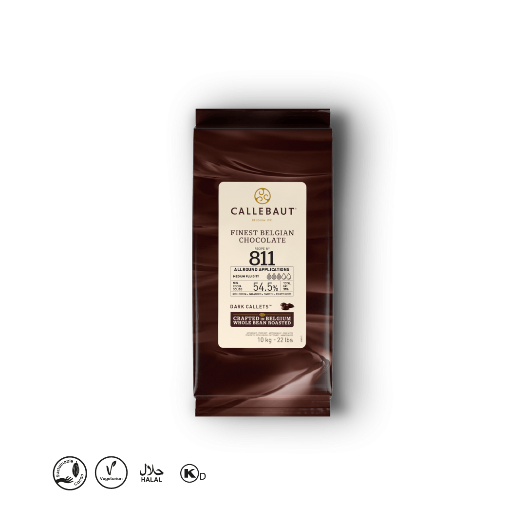 Callebaut Finest Belgian Dark Chocolate 811 10 kg **BBD March 2026** Pickup Only OR Shipping at Your Own Risk. - Papagino Foods Inc.