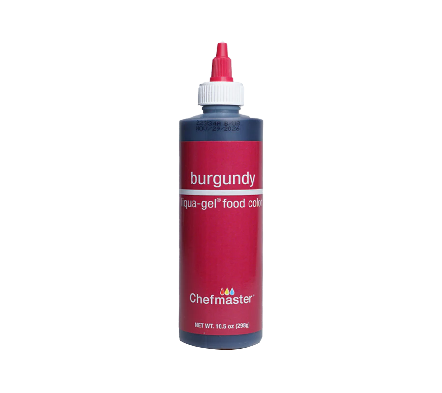 Chefmaster Burgundy Liqua-Gel Food Coloring (# 5455) 10.5 OZ