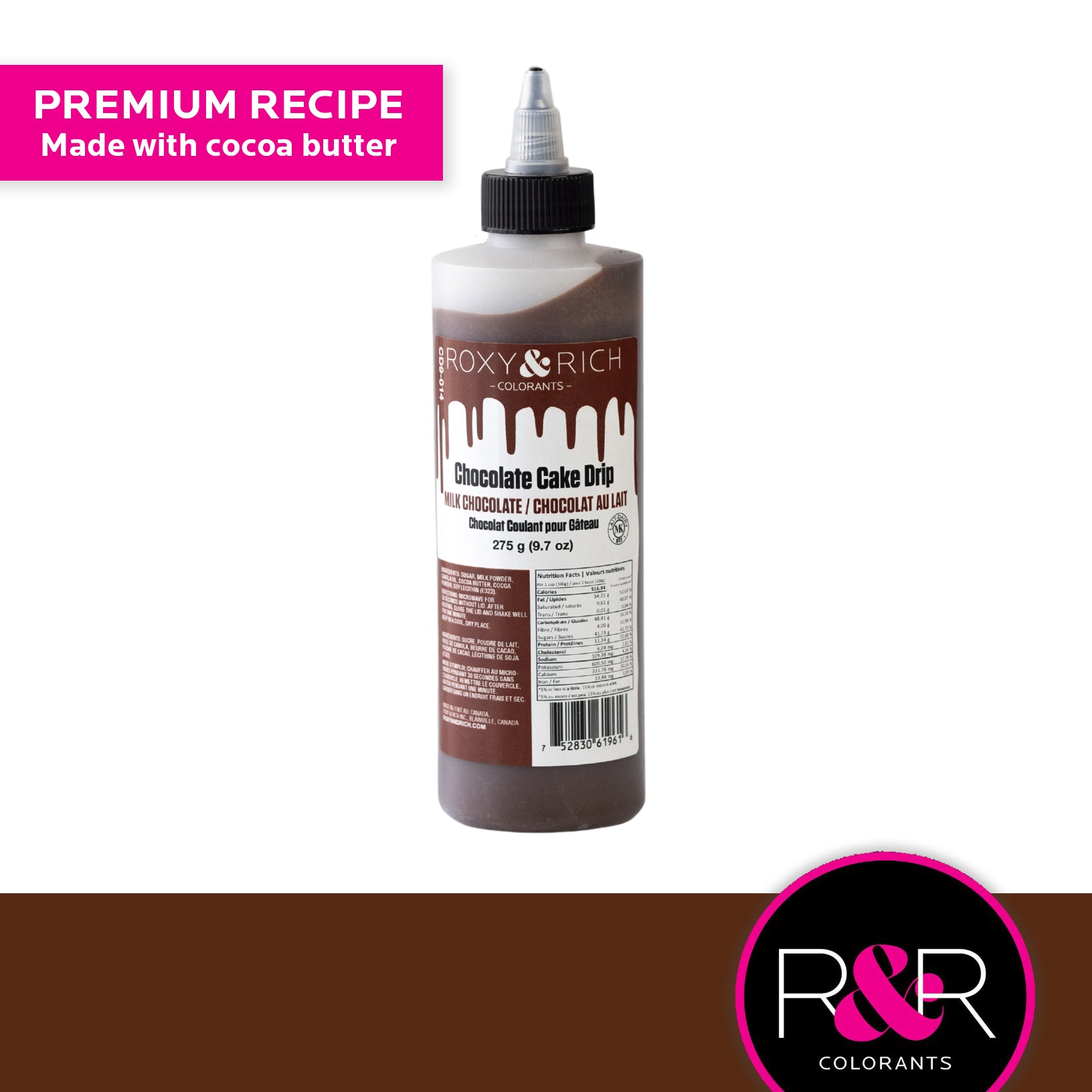Roxy & Rich Cake Drip Milk Chocolate (# CD9-014) - 9.7 OZ