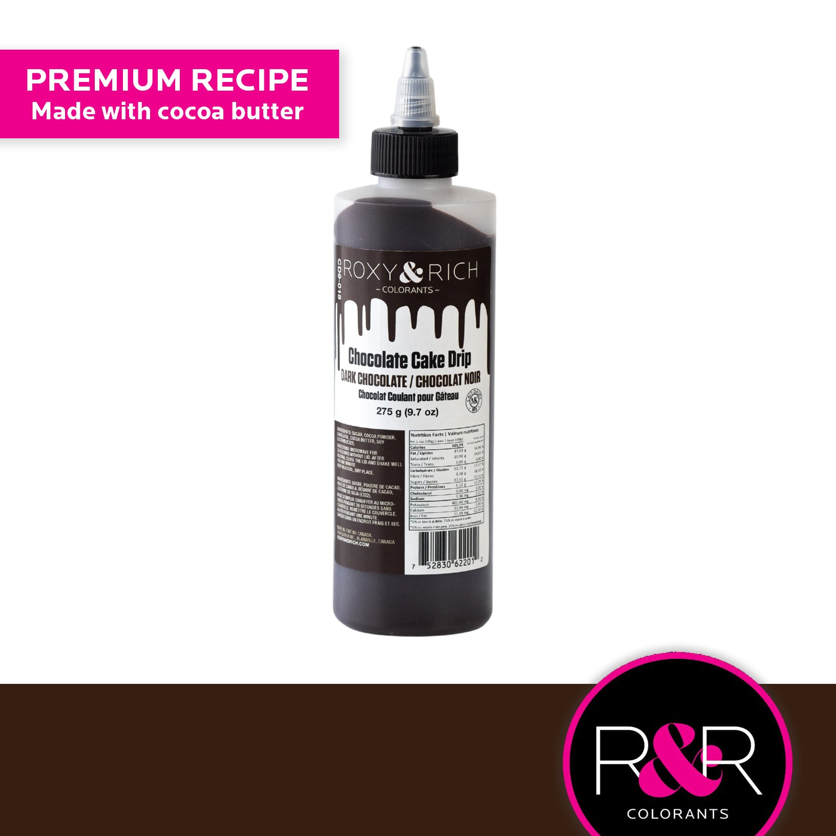 Roxy & Rich Cake Drip Dark Chocolate (# CD9-015) - 9.7 OZ