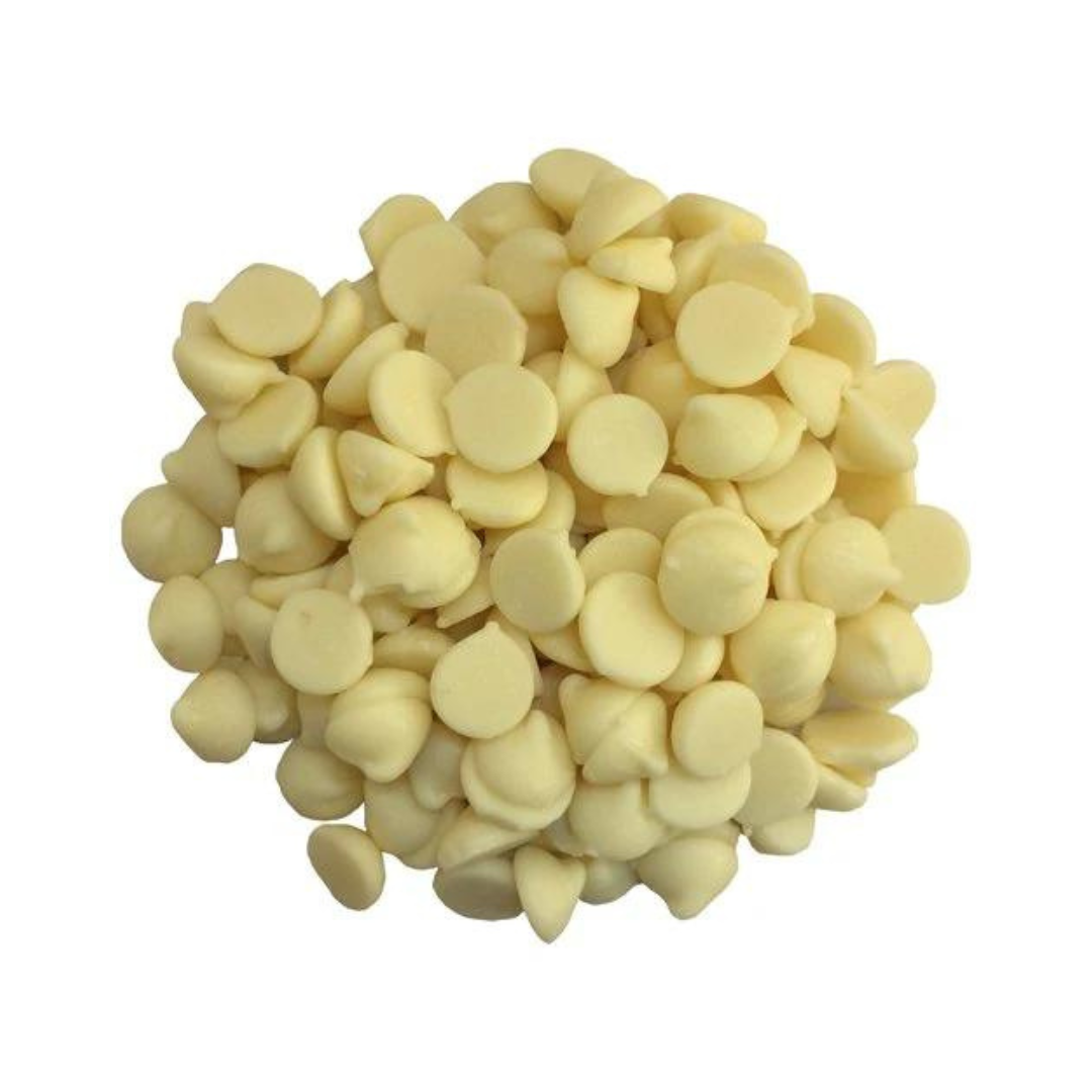 Callebaut Pure White Chocolate Chips 4000 Count - Papagino Foods Inc.