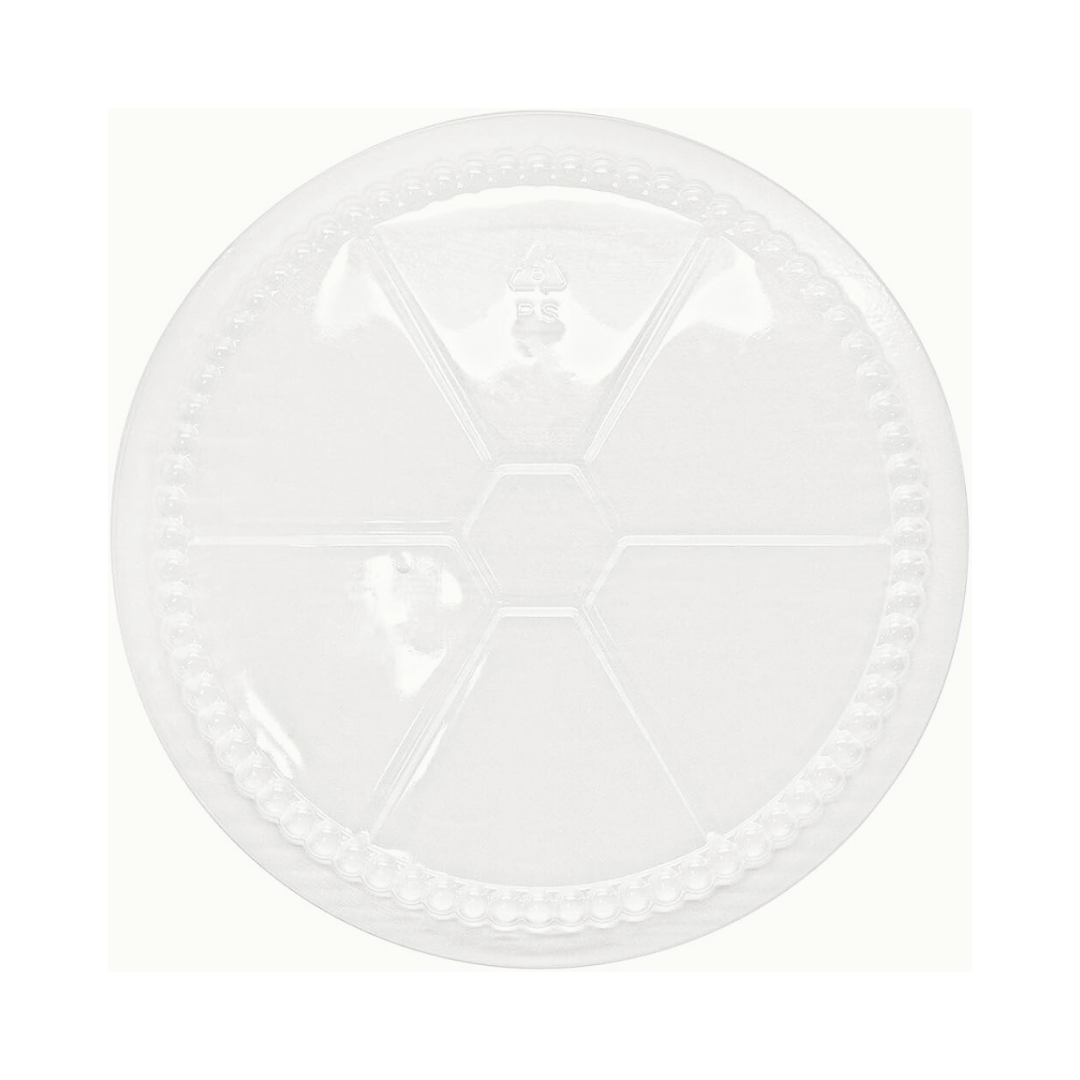 Chartland 7″ Clear Plastic Dome Lids – Round, 500 Pack - Papagino Foods Inc.