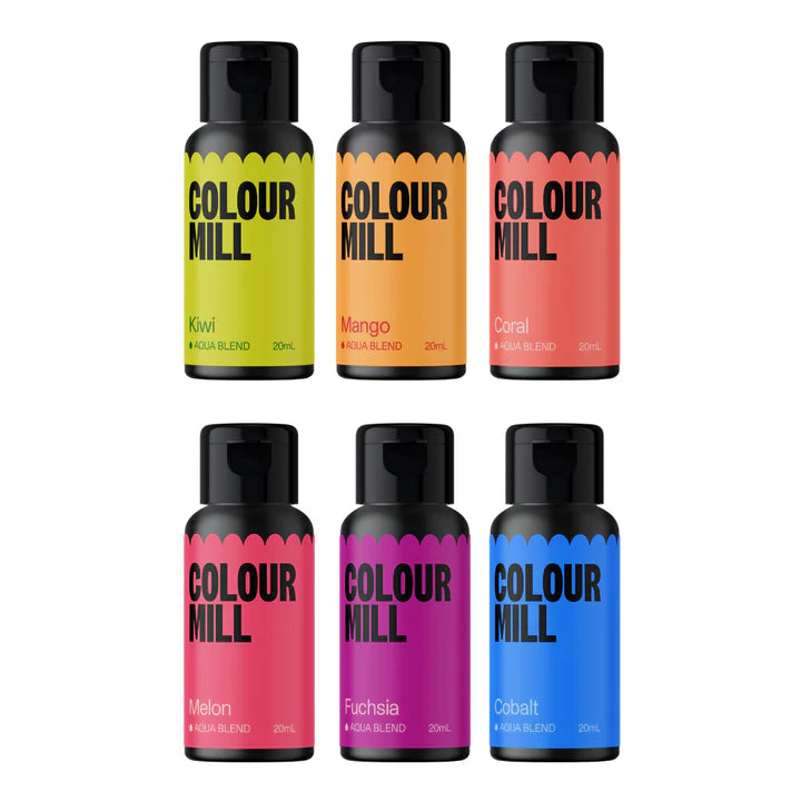 Colour Mill Aqua Blend Colouring 20ml Tropical Pack