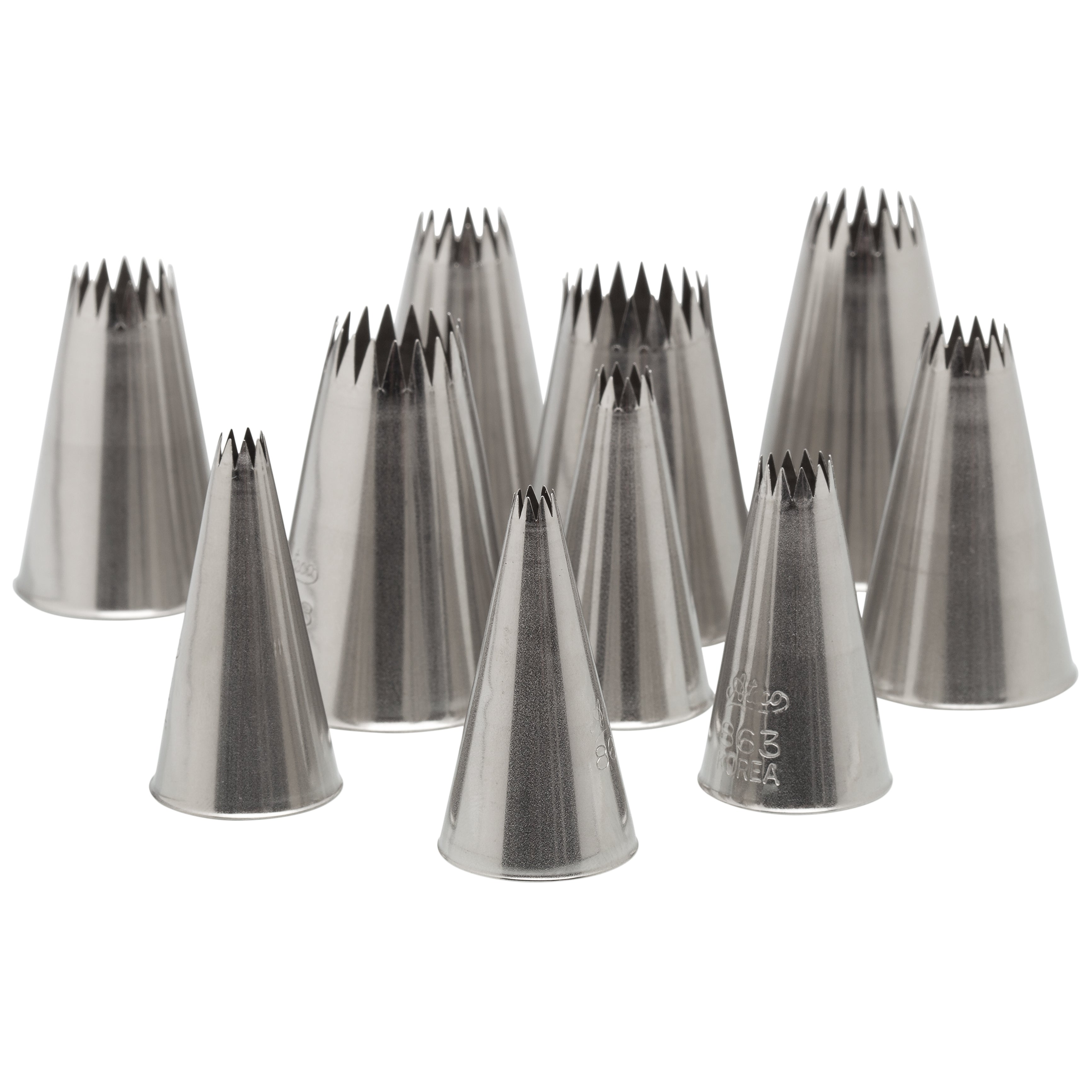 Ateco French Star Pastry Tube Set of 10 #870 - Papagino Foods Inc.