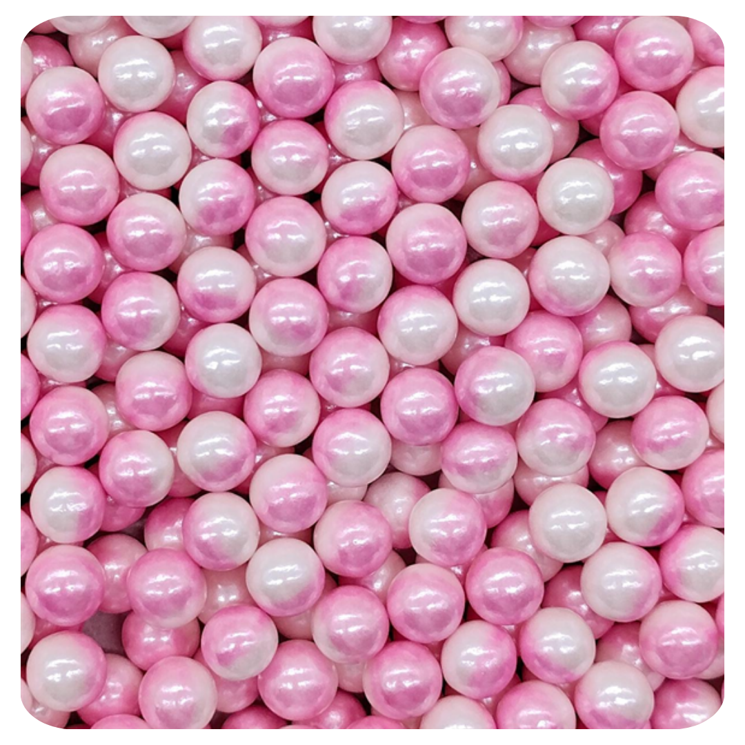 7MM Blush Pink Pearls 100g (3.5 oz) Sprinkles d'Art - Papagino Foods Inc.