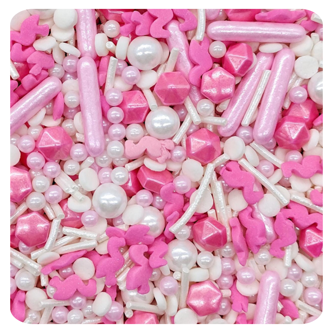 Pink Glamour 100g (3.5 oz) Sprinkles d'Art - Papagino Foods Inc.