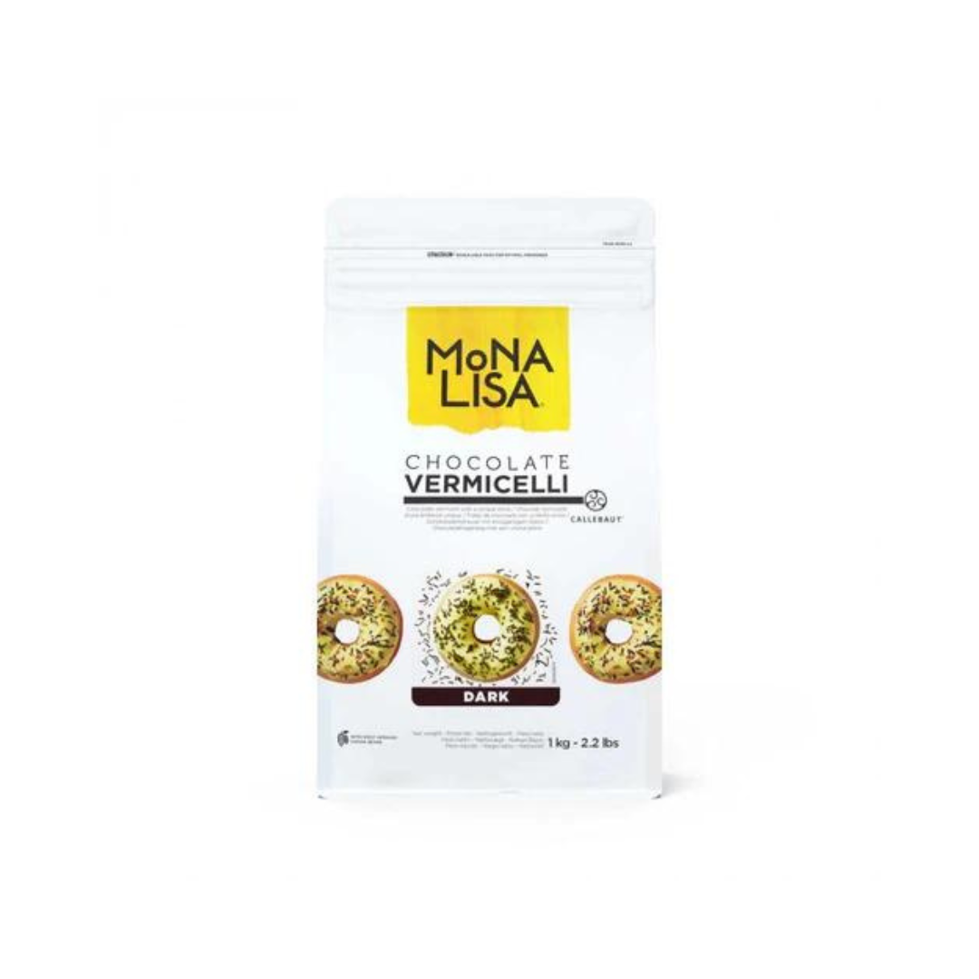 Cocoa Barry /Mona Lisa Semi Sweet Dark Chocolate Vermicelli 1 kg - Papagino Foods Inc.