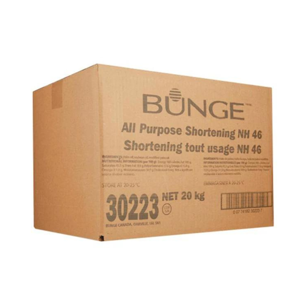 Bunge All Purpose Shortening NH 46 20 kg # 30223 (Pickup Only) - Papagino Foods Inc.