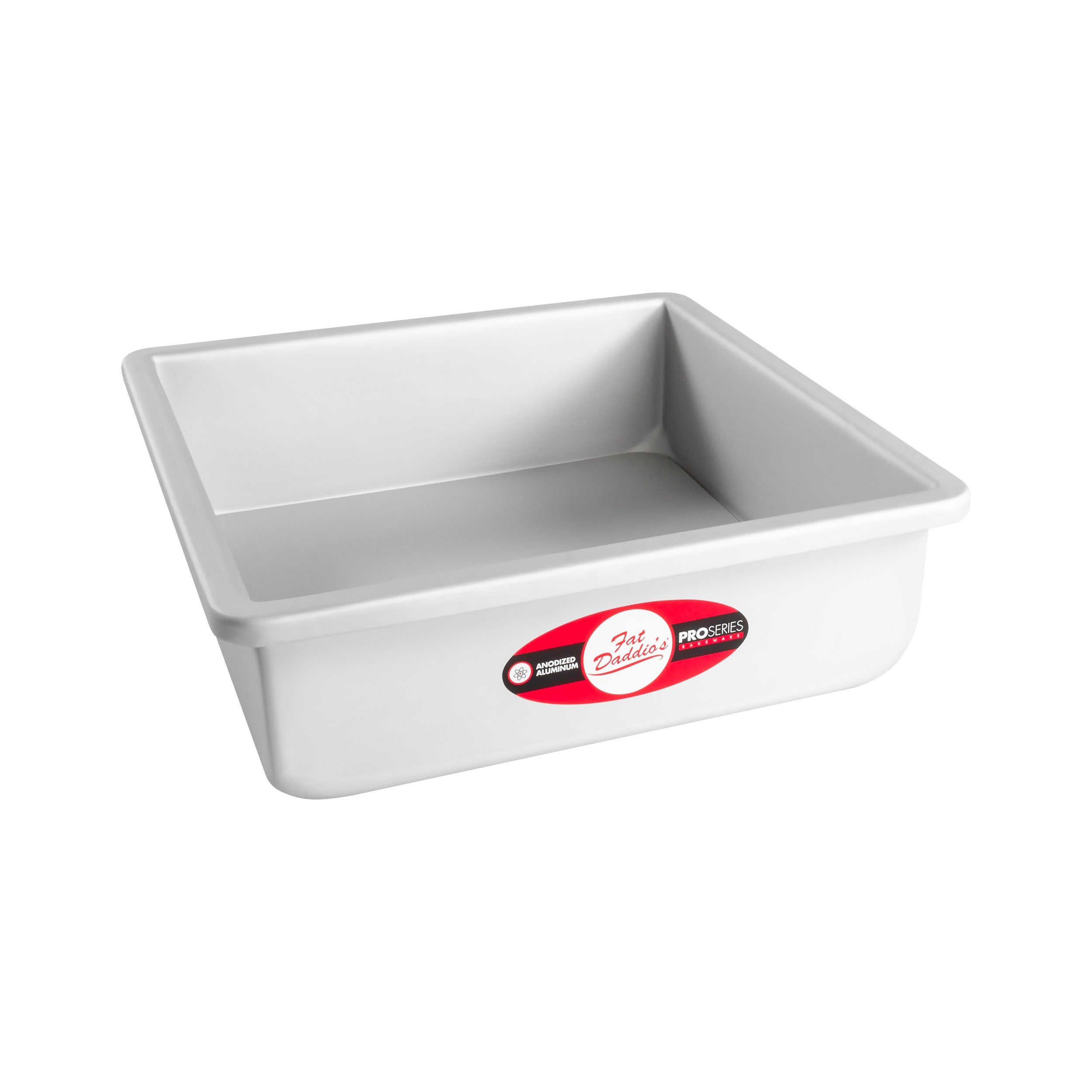 Fat Daddio, Anodized Aluminum, Square Pan Removable Bottom, 9 in x 9 in x 3 in (PSQCC-993) - Papagino Foods Inc.