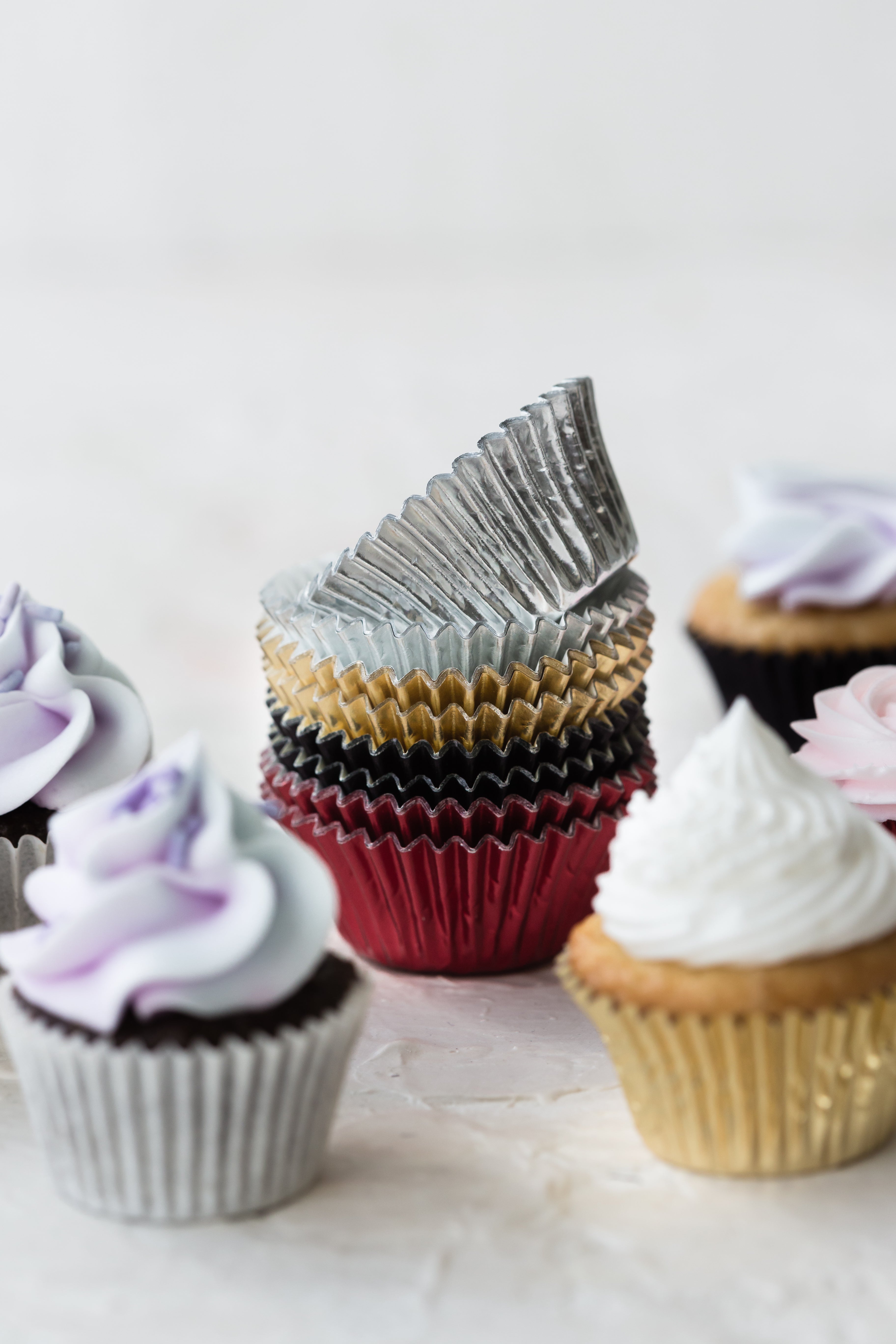 Mini Silver Foil Cupcake Liners - Papagino Foods Inc.