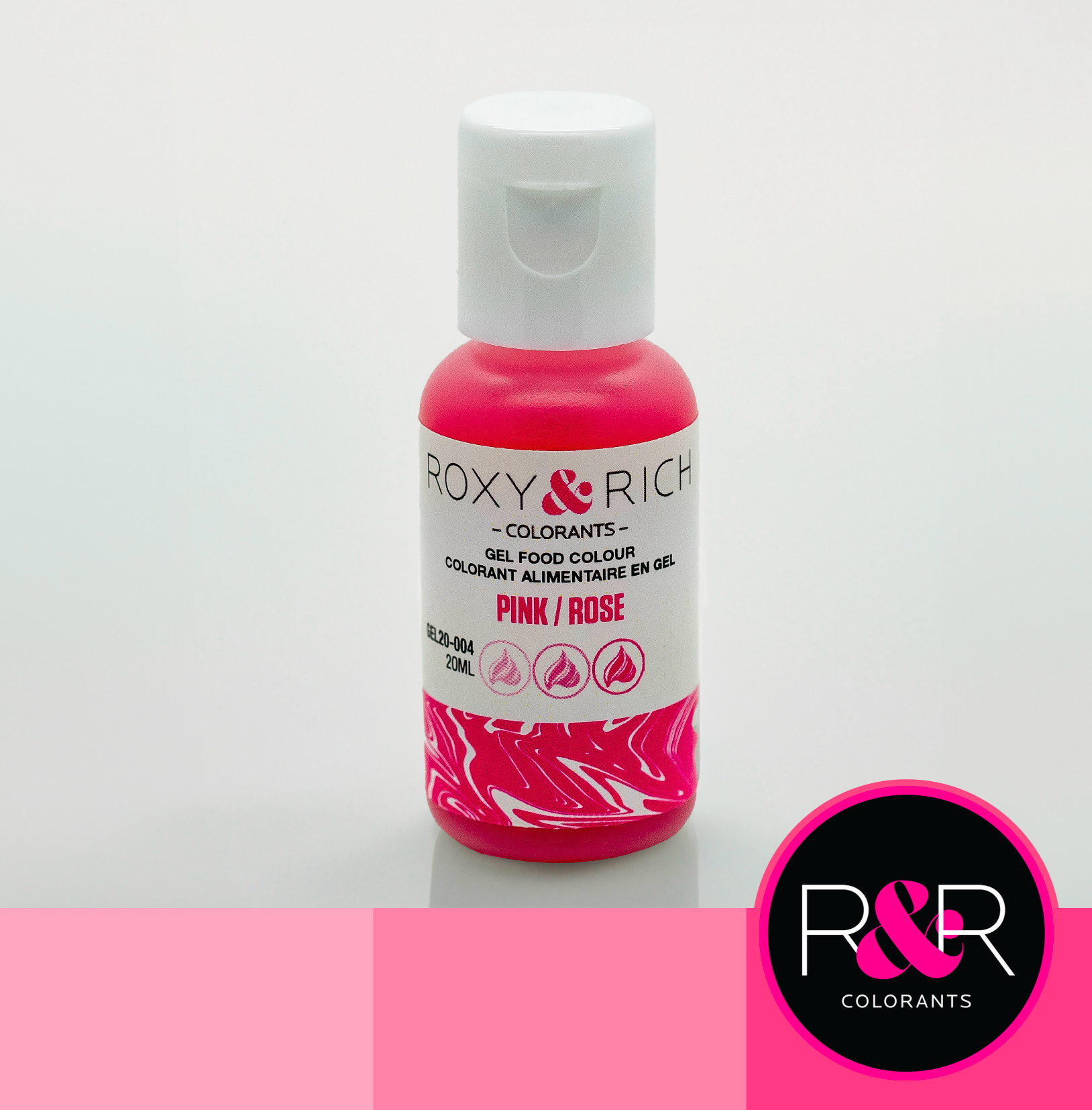 Roxy & Rich Coloring Gel - Rose (20ml) GEL20-004 - Papagino Foods Inc.