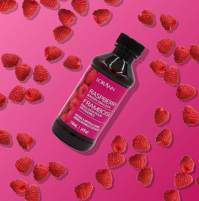 LorAnn Oils Raspberry, Bakery Emulsion - 4 OZ #0764-0800 **BBD Sep 2024** - Papagino Foods Inc.
