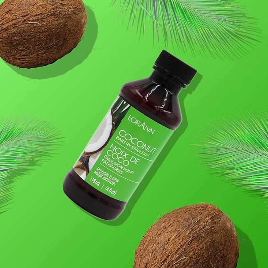 LorAnn Oils Coconut, Bakery Emulsion - 4 OZ  #0744-0806B - Papagino Foods Inc.