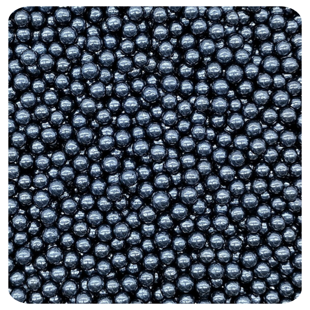 4MM Black Sugar Pearl 100g (3.5 oz) Sprinkles d'Art - Papagino Foods Inc.