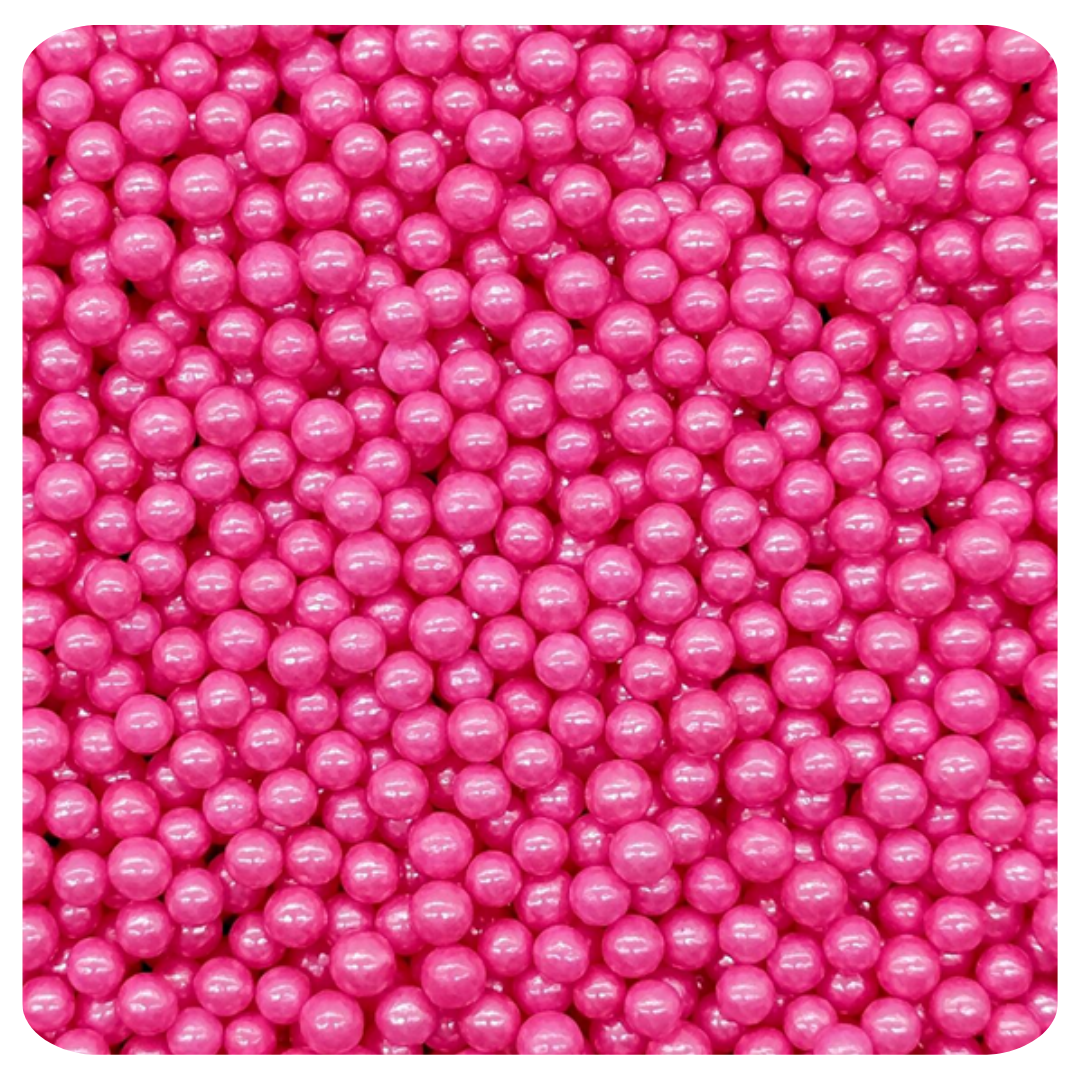 4MM Pink Sugar Pearl 100g (3.5 oz) Sprinkles d'Art - Papagino Foods Inc.