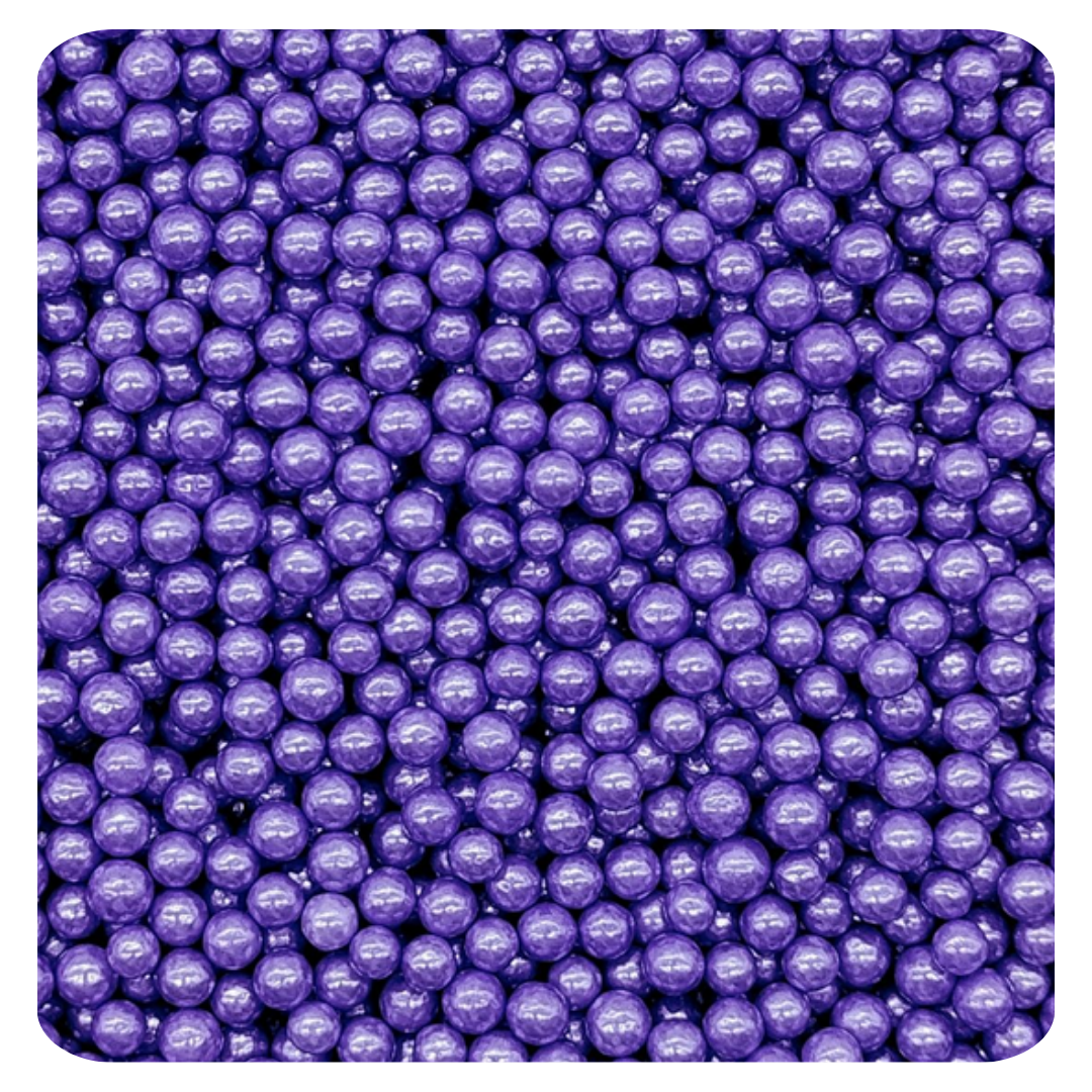 4MM Purple Sugar Pearl 100g (3.5 oz) Sprinkles d'Art - Papagino Foods Inc.