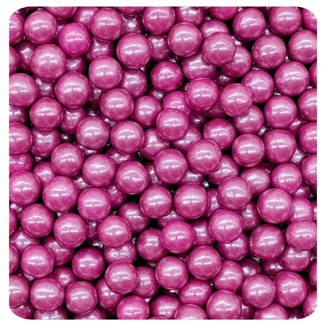 7MM Fuchsia Sugar Pearl 100g (3.5 oz) Sprinkles d'Art - Papagino Foods Inc.