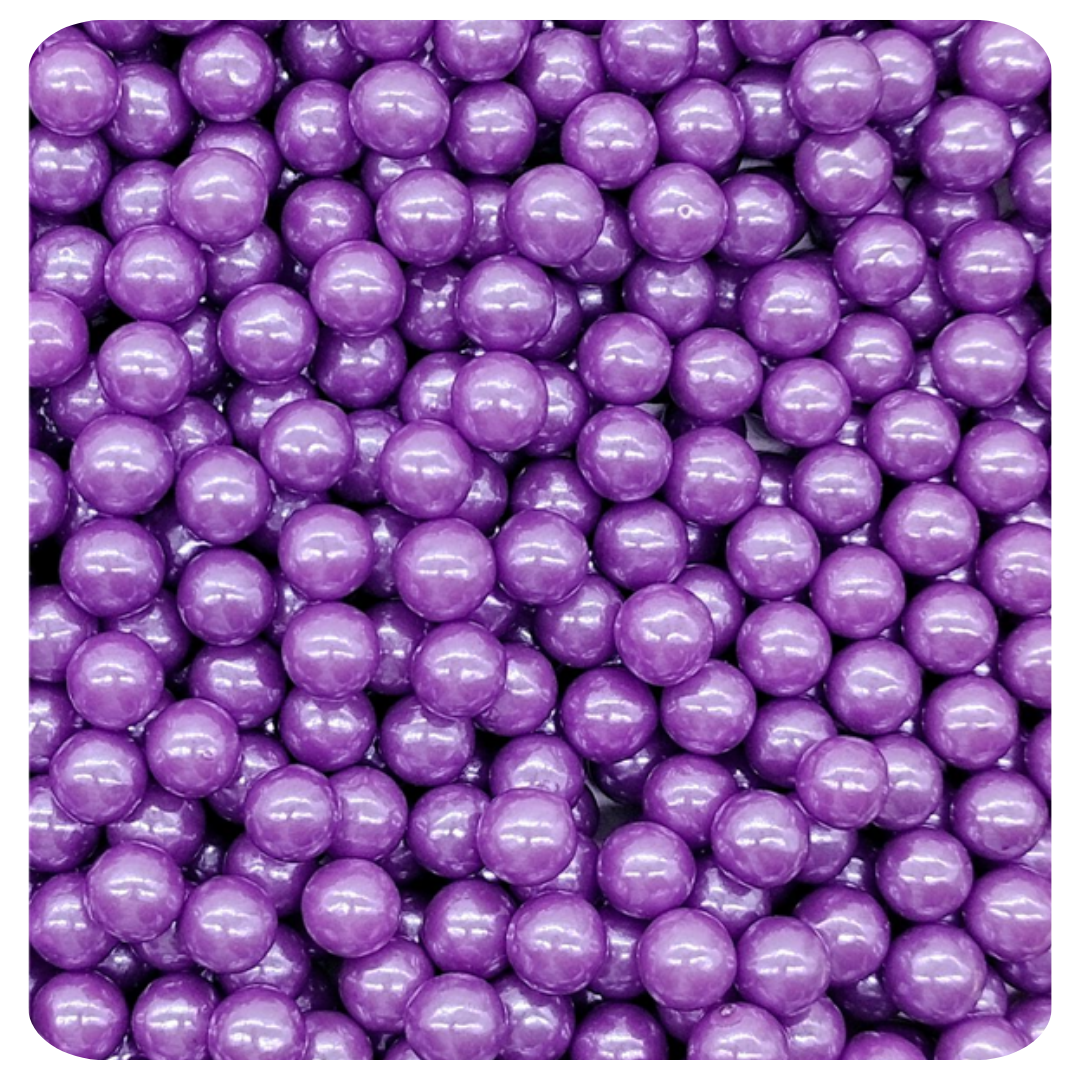 7MM Purple Sugar Pearl 100g (3.5 oz) Sprinkles d'Art - Papagino Foods Inc.