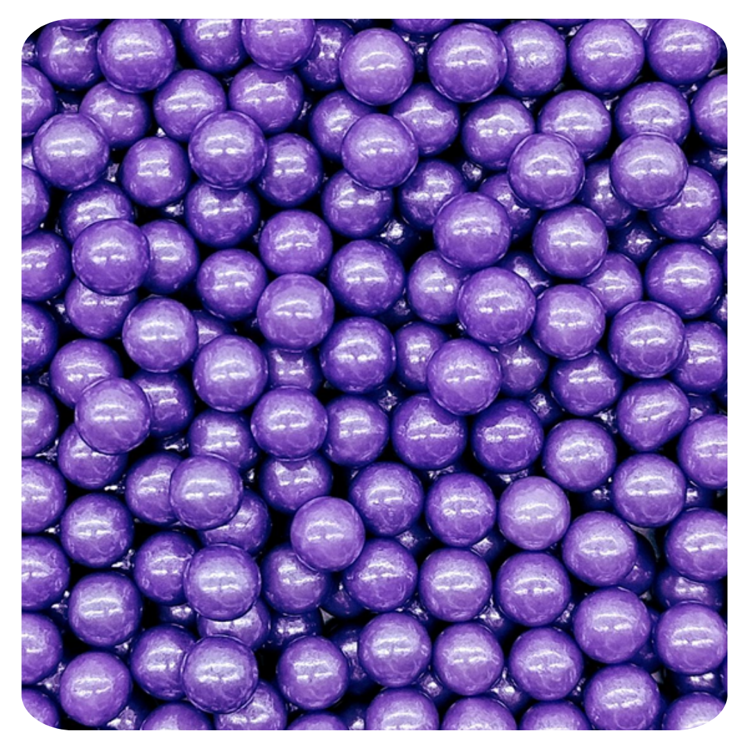 7MM Violet Sugar Pearl 100g (3.5 oz) Sprinkles d'Art - Papagino Foods Inc.