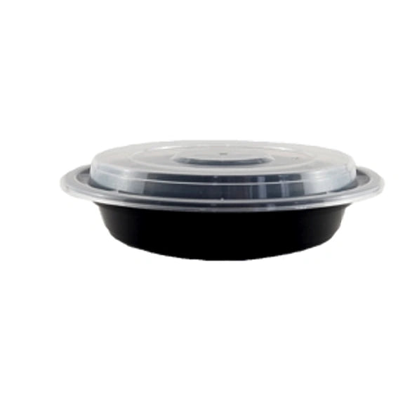 7" Round Microwave-Safe Takeout Containers, 24oz – 150 Sets