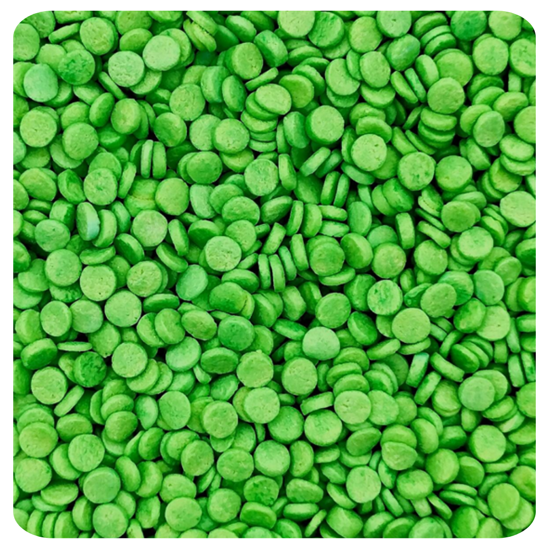 Green Confetti Cut Dough 100g (3.5 oz) Sprinkles d'Art - Papagino Foods Inc.