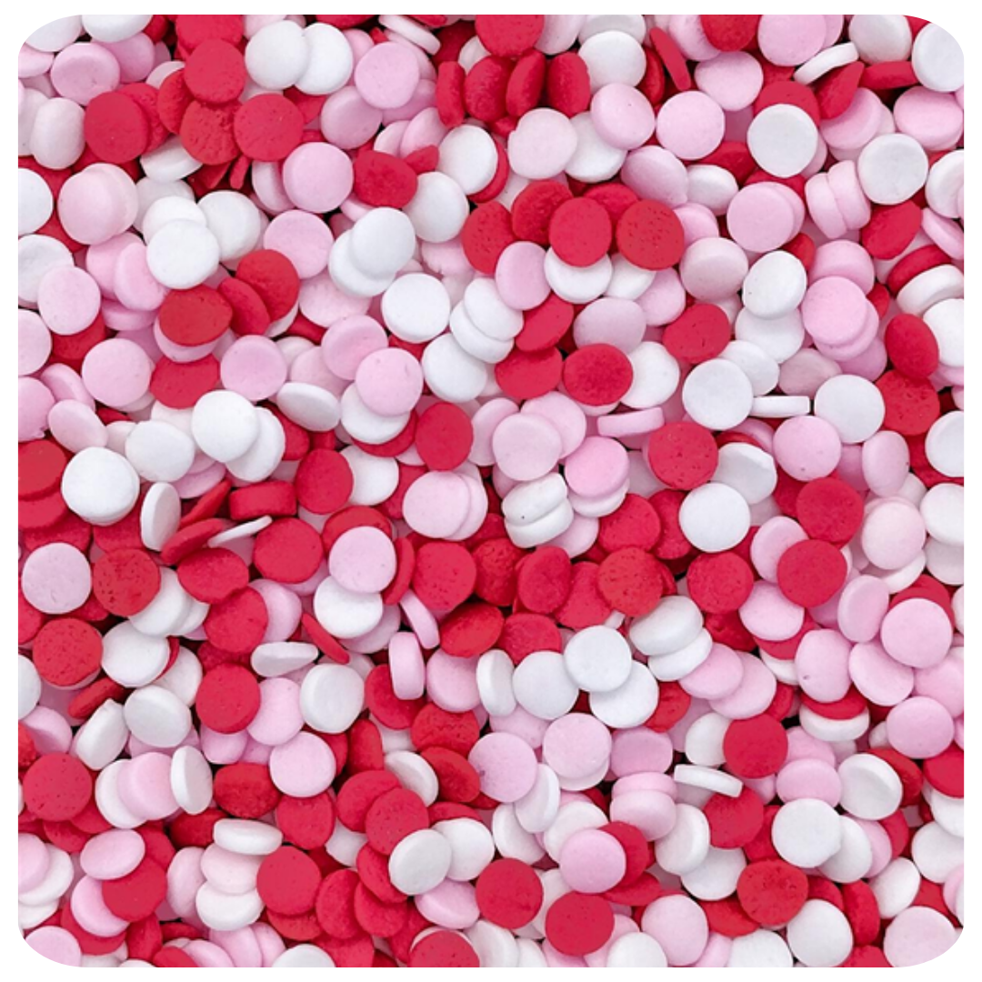 Valentine Confetti Cut Dough 100g (3.5 oz) Sprinkles d'Art - Papagino Foods Inc.