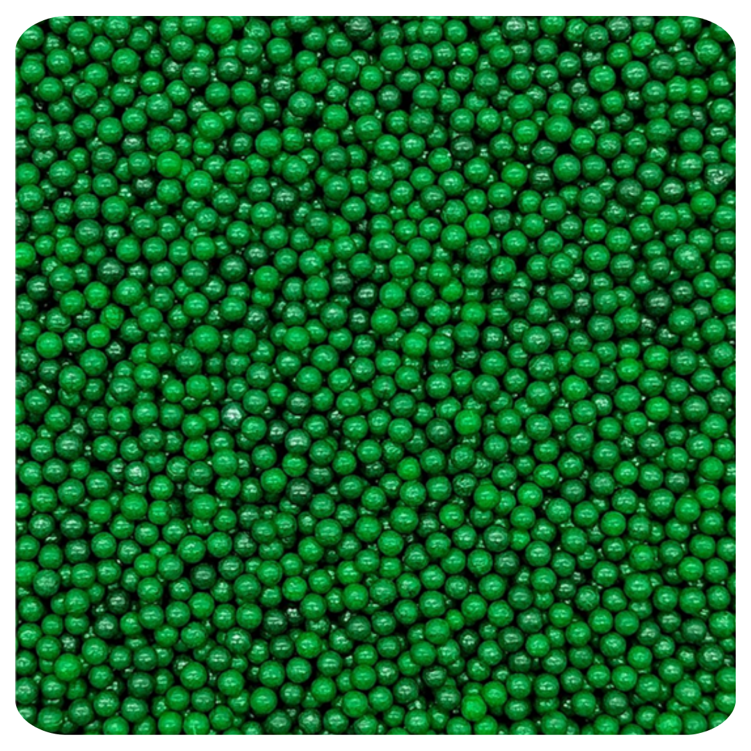 Dark Green Non Pareil 100g (3.5 oz) Sprinkles d'Art - Papagino Foods Inc.