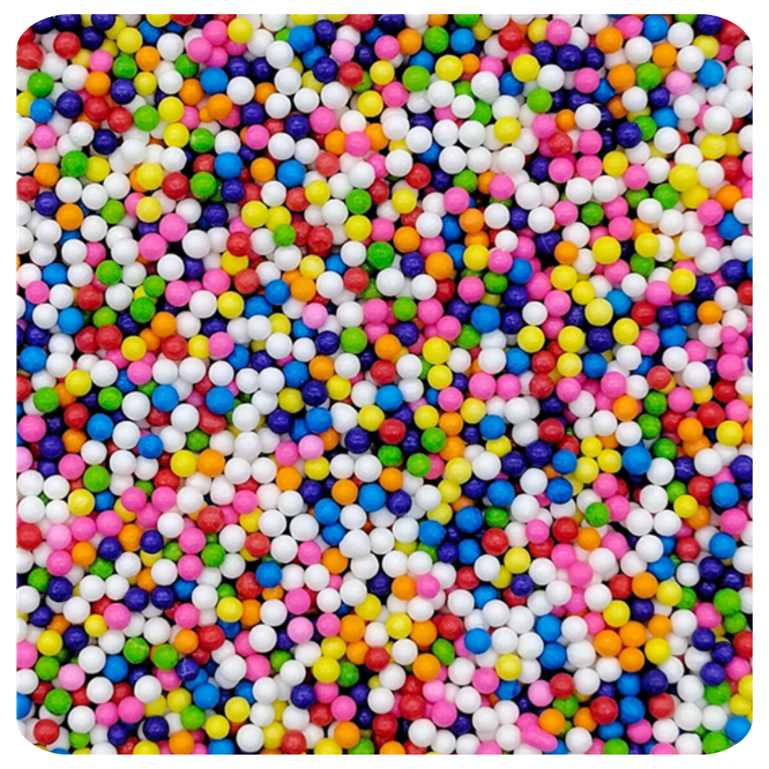 Rainbow Non Pareil 100g (3.5 oz) Sprinkles d'Art - Papagino Foods Inc.