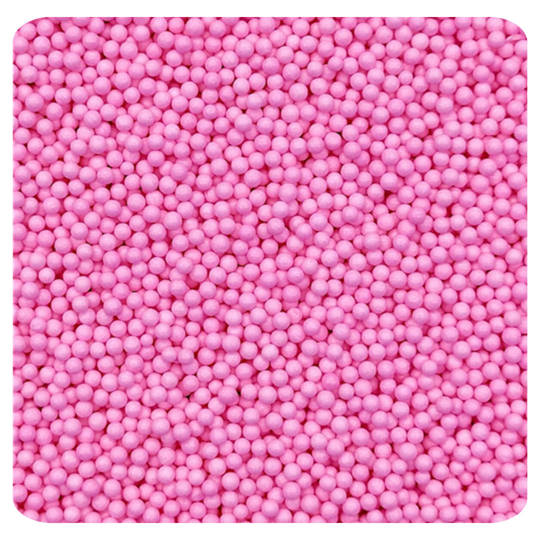 Pink Non Pareil 100g (3.5 oz) Sprinkles d'Art - Papagino Foods Inc.