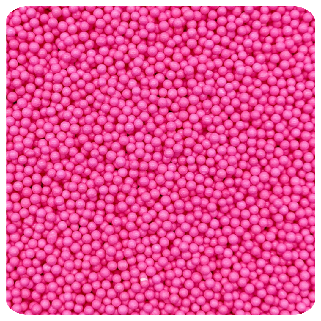 Bright Pink Non Pareil 100g (3.5 oz) Sprinkles d'Art - Papagino Foods Inc.