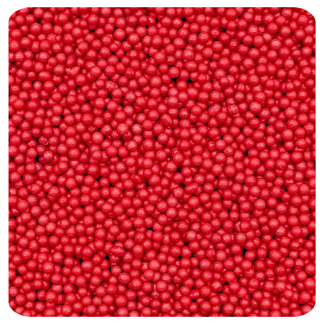 Red Non Pareil 100g (3.5 oz) Sprinkles d'Art - Papagino Foods Inc.