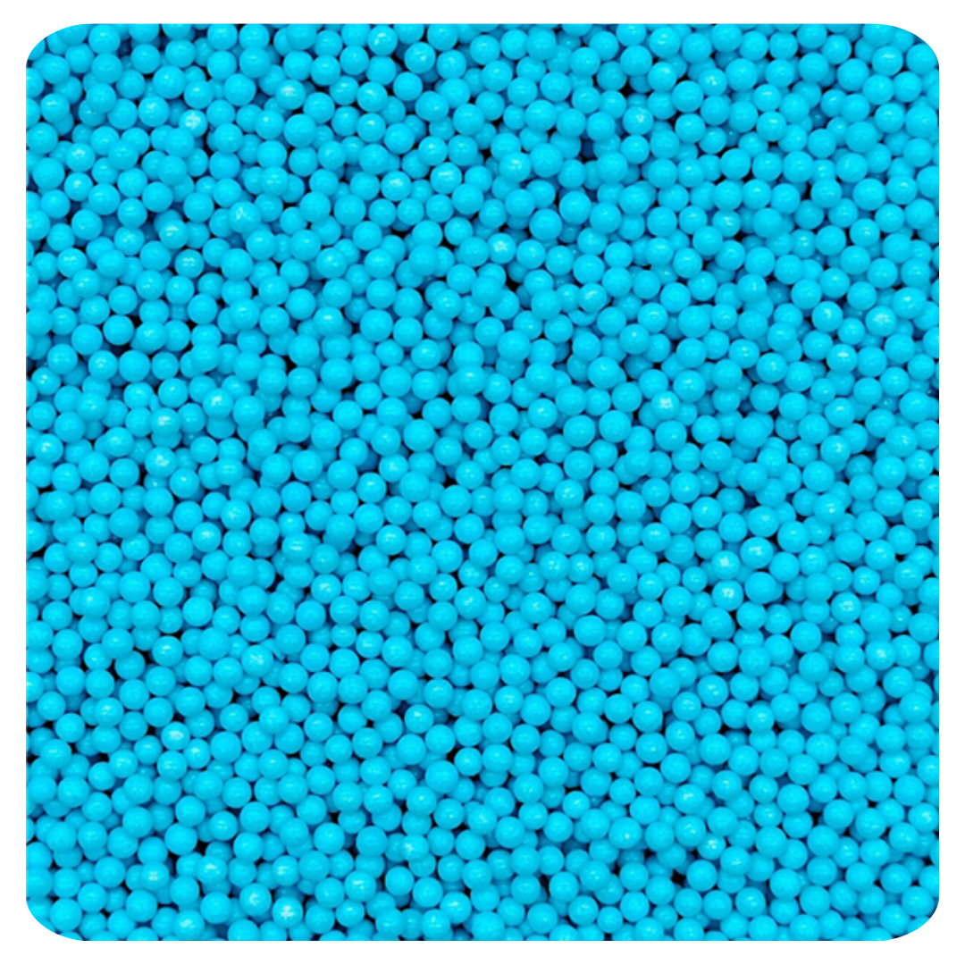 Sky Blue Non Pareil 100g (3.5 oz) Sprinkles d'Art - Papagino Foods Inc.