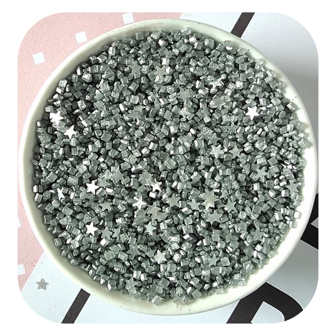 Silver Glister Sugar 100g (3.5 oz) Sprinkles d'Art - Papagino Foods Inc.