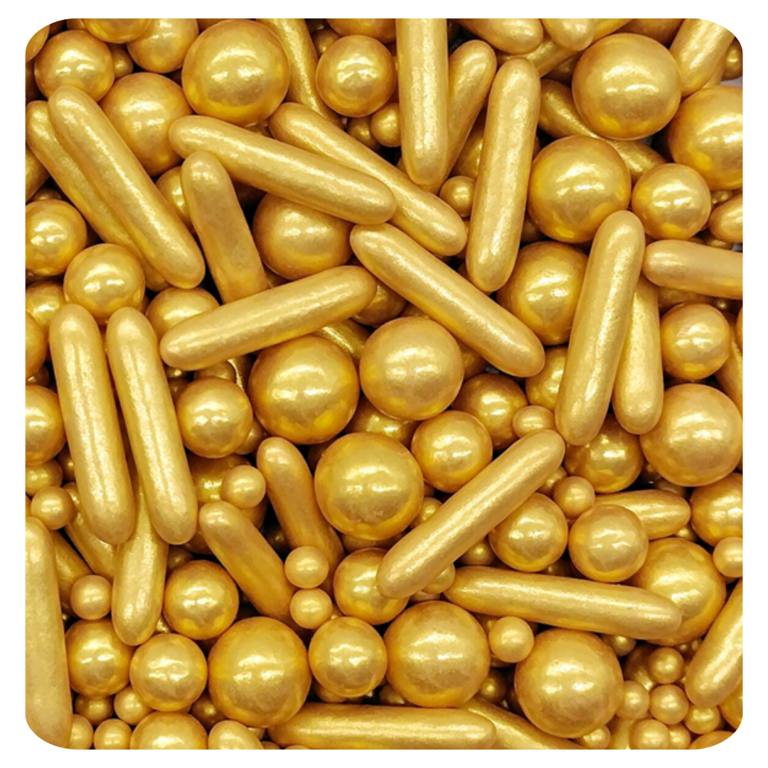 Golden Sprinkles 100g (3.5 oz) Sprinkles d'Art - Papagino Foods Inc.