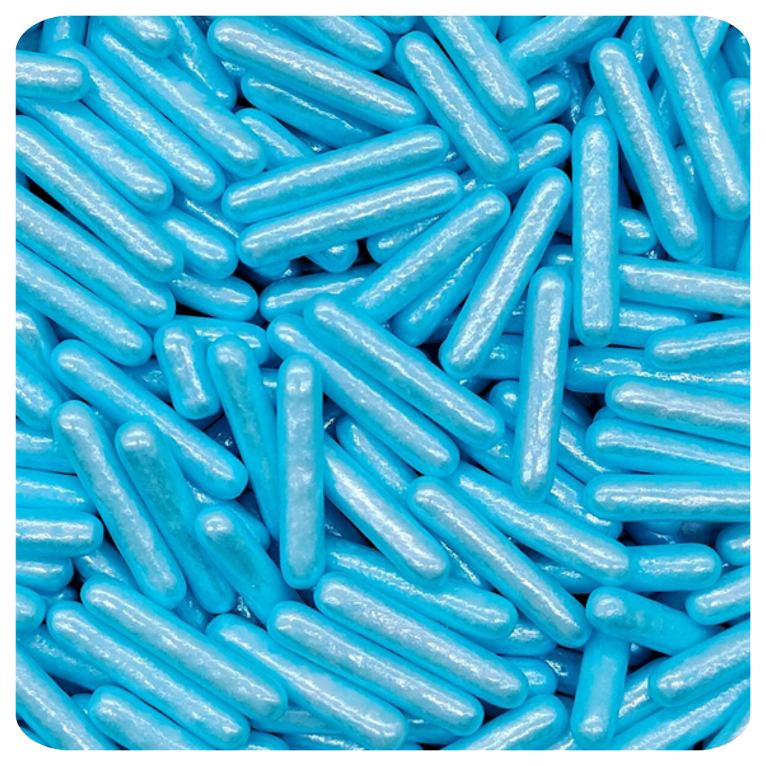 Sky Blue Rods 100g (3.5 oz) Sprinkles d'Art - Papagino Foods Inc.