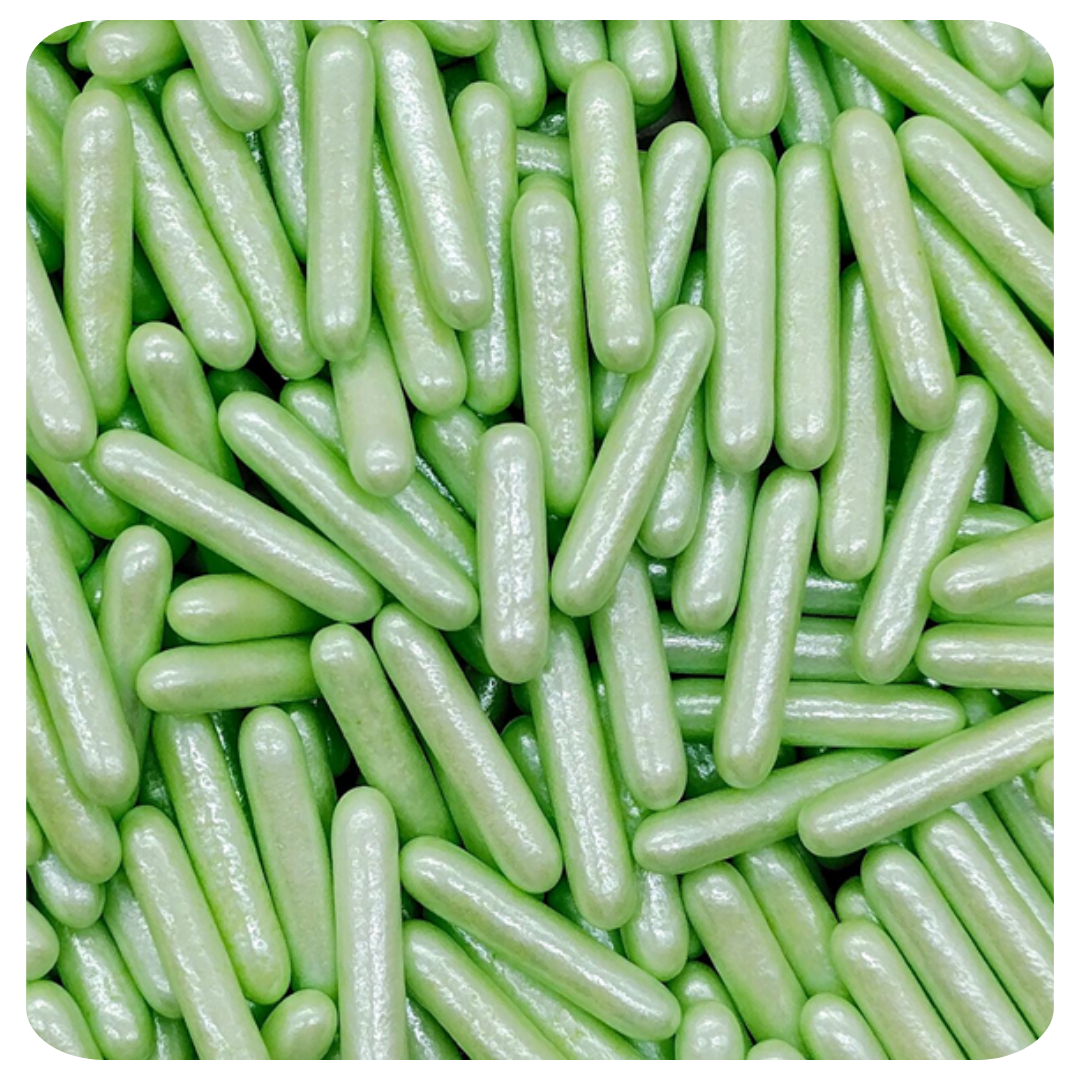 Mint Green Rods 100g (3.5 oz) Sprinkles d'Art - Papagino Foods Inc.