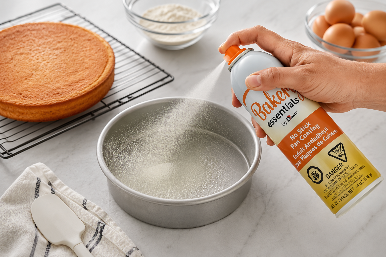 Bakery Essentials No Stick Pan Coating Spray – Professional Baking Release Spray 6 units x14 oz