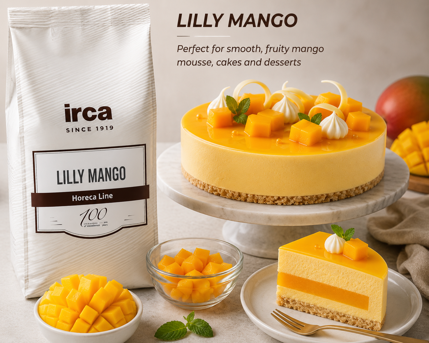 IRCA Lilly Mango – Professional Mango Dessert Mix | Horeca Line 1 Kg