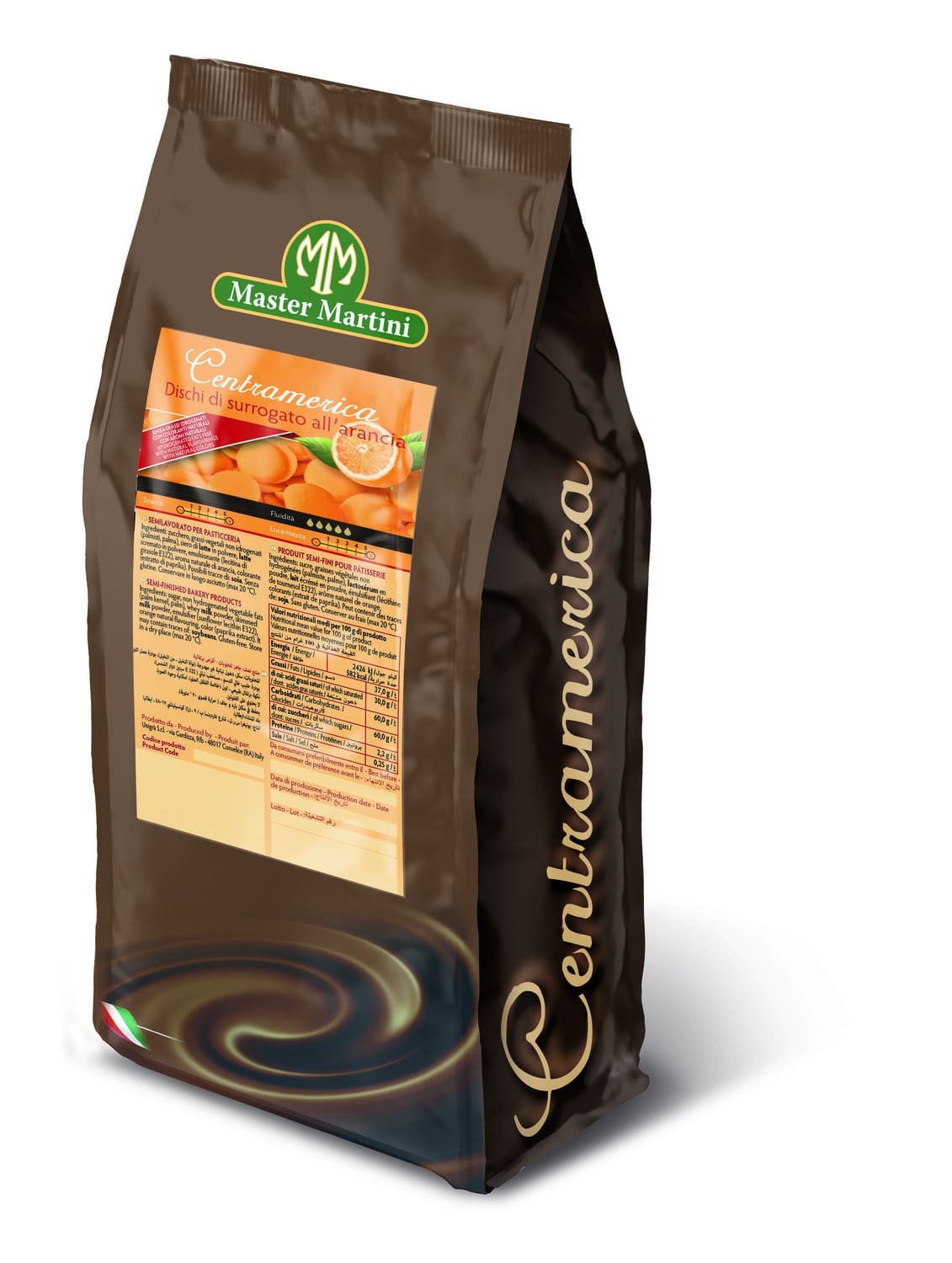 Discs Orange Dissolving Topping 1 kg | Master Martini - Papagino Foods Inc.