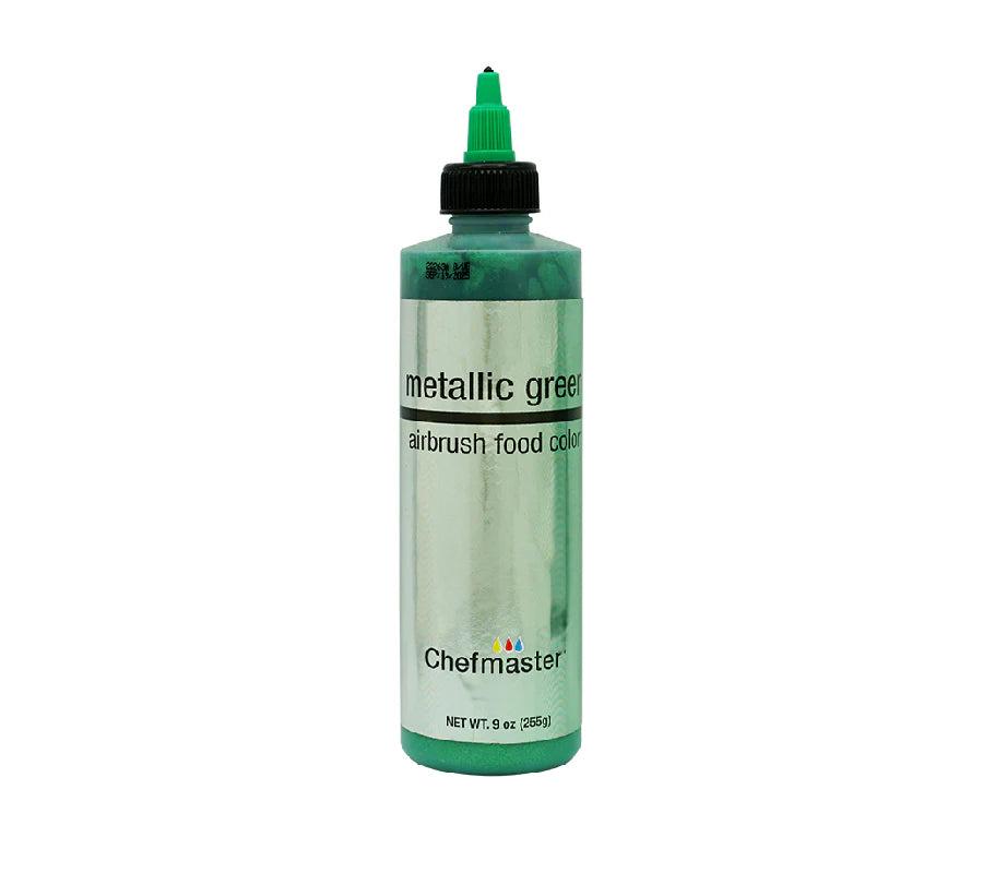 Chefmaster Metallic Green Airbrush Food Coloring (# 3706) 9.0 OZ