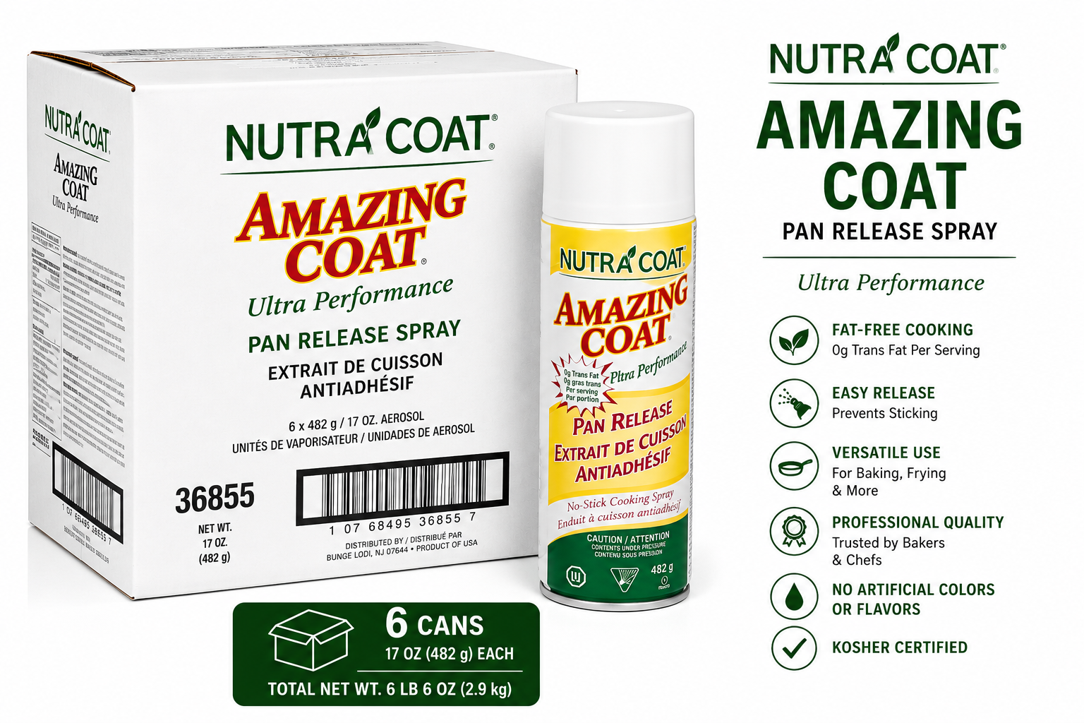 Pan Spray Nutra Coat Butter Flavor