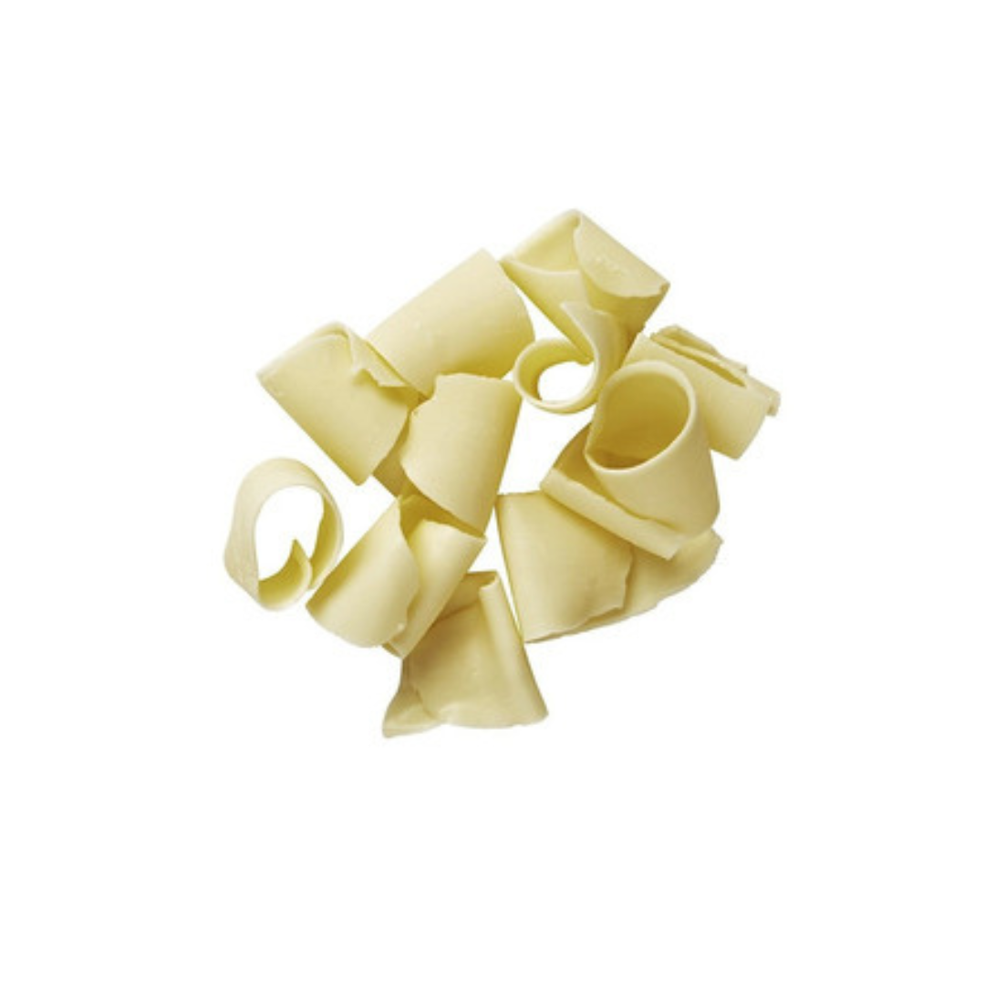 Chocoa Belgian White Chocolate Curls - Papagino Foods Inc.